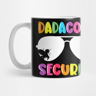 Dadacorn Security Unicorn Dad and Girl Papa Fathers Day Mug